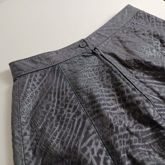 Marquis Vintage Leather Animal Pattern Maxi Skirt - Picture 5 of 16